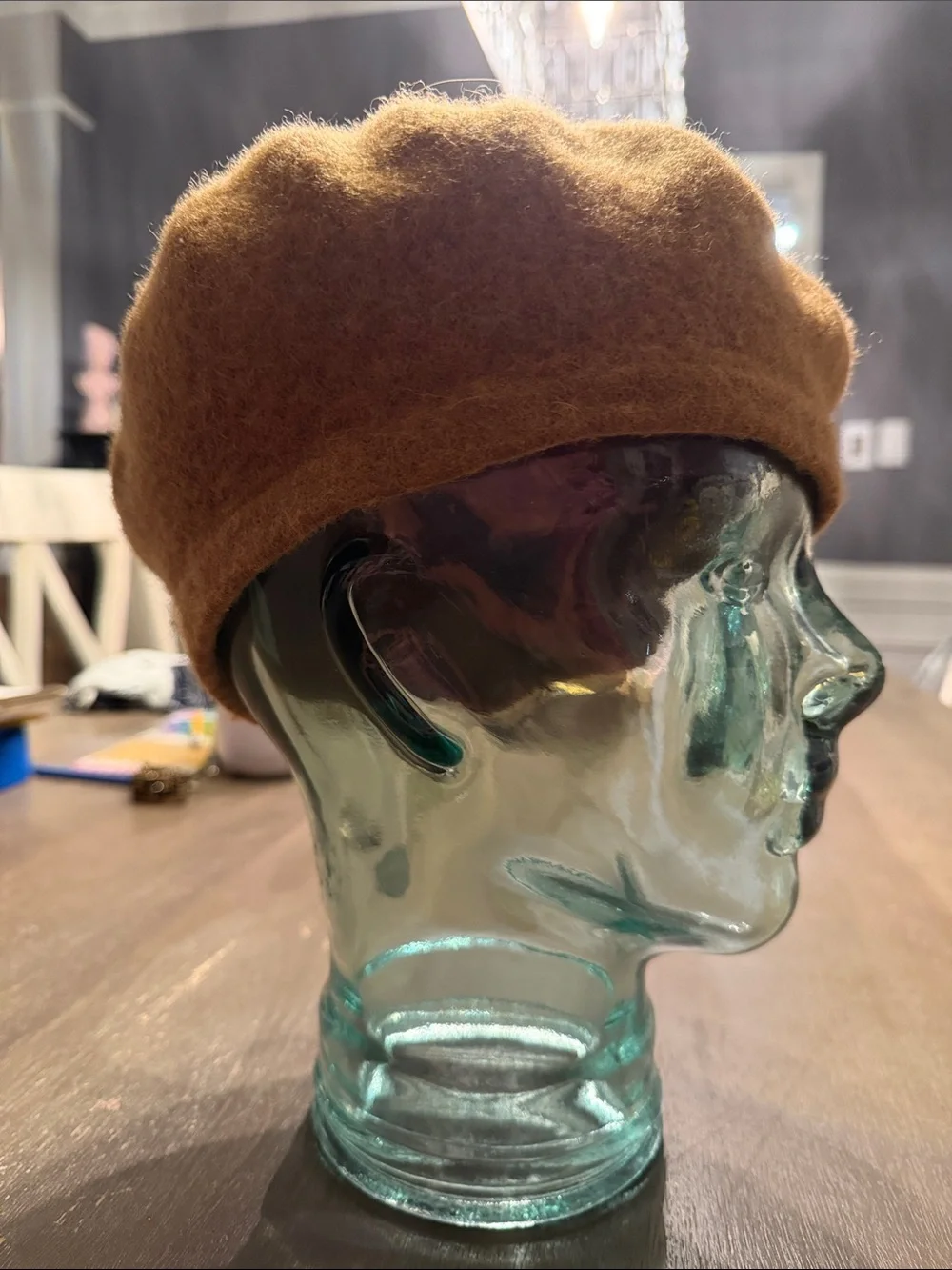 Wool Beret in Camel Brown - Classic Women's Hat
